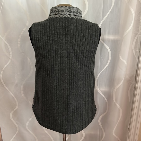 Coldwater Creek, Gray & Black, Zip Up Sweater Vest, Size Small - Picture 3 of 8